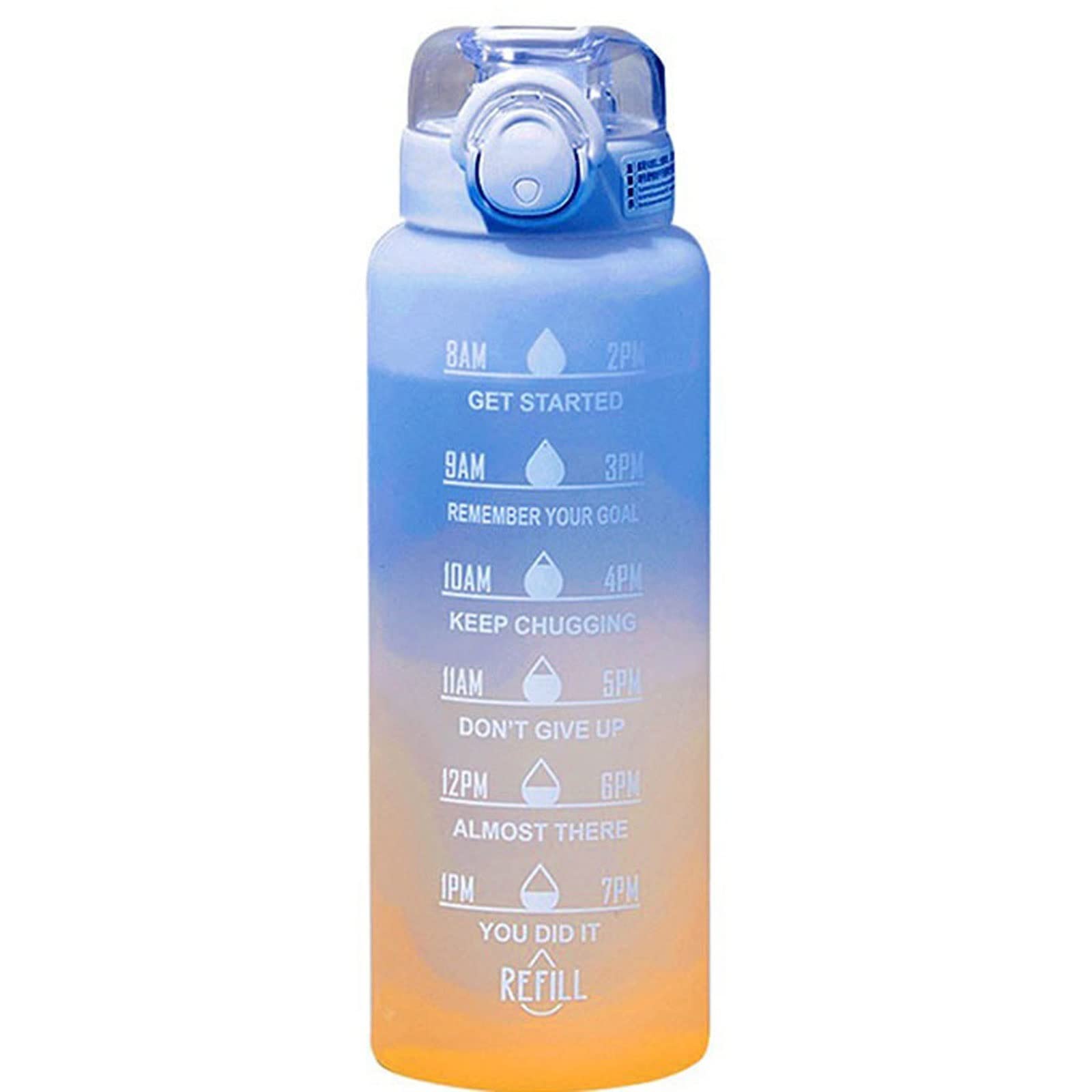 INLIMA Drinking Glasses 1 Liter Water Bottle With Time Scale fitness Outdoor Sports Water bottles with straw Frosted