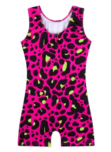 HOZIY Gymnastics Leotards for Girls with Shorts Biketards Dance Tumbling Outfits Matching Scrunchies 1-12 Years Old