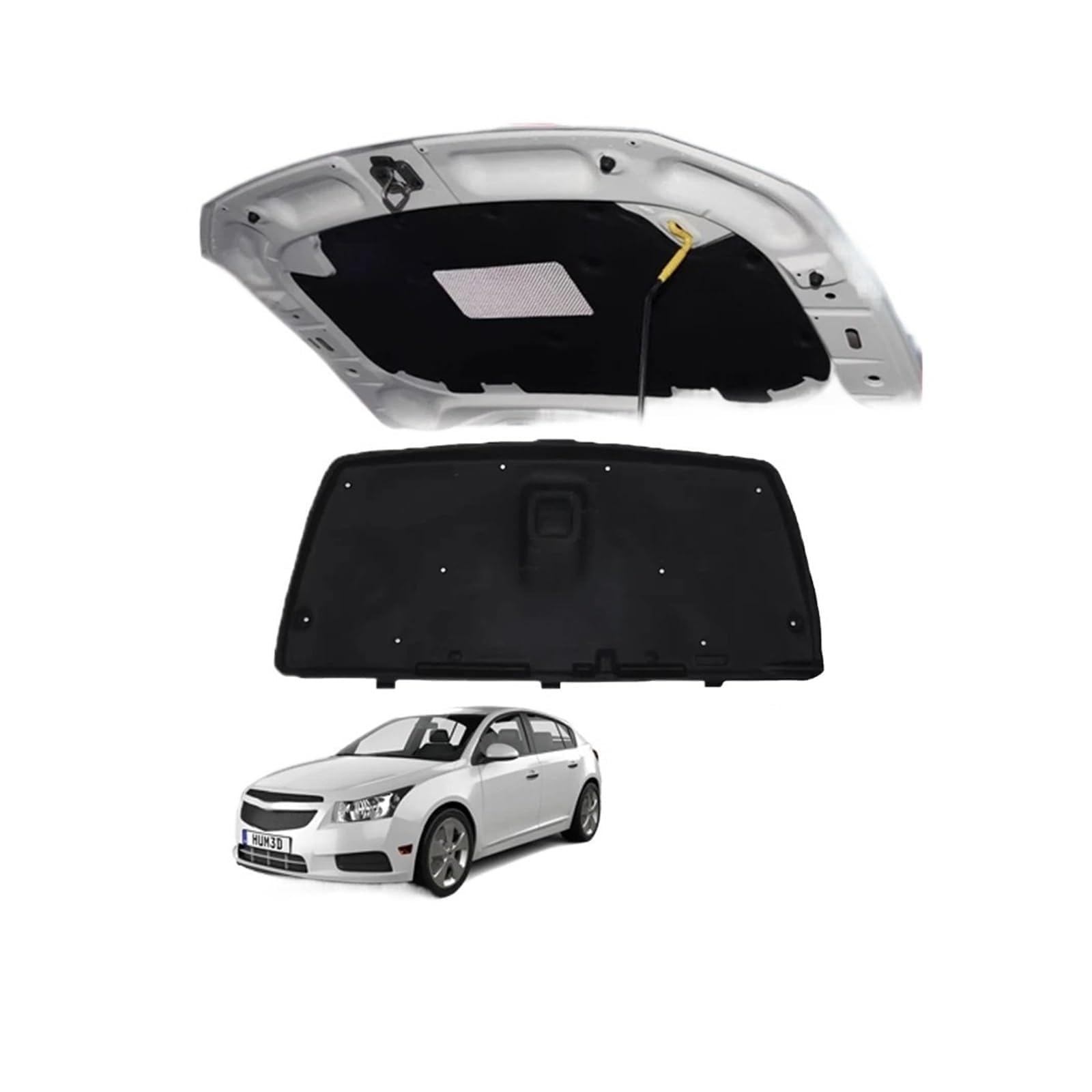 Front Hood Engine Sound Pad Compatible for Chevrolet Cruze J300 2008~2015 Daewoo Lacetti Premiere Insulation Cotton Mat Cover Accessories