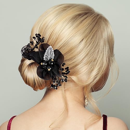 Isslly HX4898T1-M Nuorest 2Pcs Mesh Flower Elastic Hair Ties thumb #4