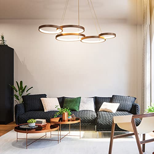 Lampe suspension réglable et dimmable avec télécommande pour salon - 6