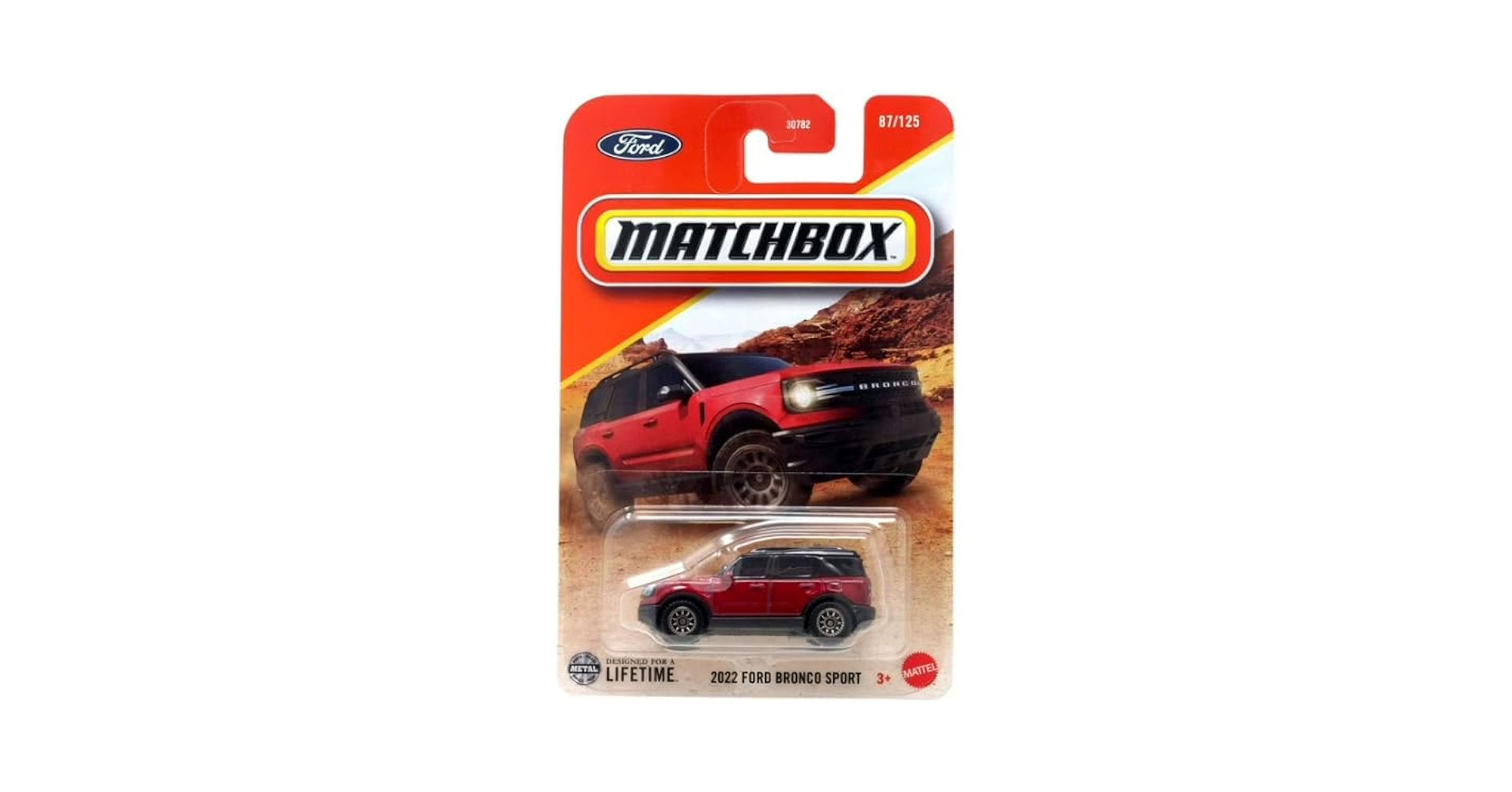 Amazon.com: Matchbox 2022 Ford Bronco Sport [Red], 87/125, 1