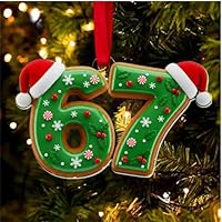 Generic 67 Christmas Ornament 2025, Funny 67 Meme Ornament, Funny Christmas Ornaments 2025, Santa Ornaments for Christmas Tree, Stocking Stuffers for Teens (04)