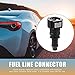 X AUTOHAUX 2pcs Car 3/8 Fuel Line Quick Connector Fuel Line Nylon Hose Pipe Quick Release Straight Female Connect Connector for 3/8 to 5/16 ID Nylon Tubing