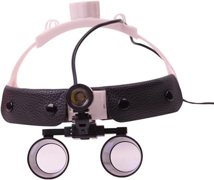 Luz para lupas dentales, lámpara de luz de Cabeza LED portátil de 3 W con Filtro, Distancia de Trabajo de 350~480 mm, para cirugías cardiovasculares quirúrgicas ENT, odontología médica ()