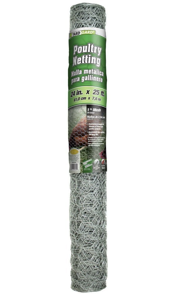 Mat 308404B 24" x 25' 1" Mesh Hexagonal Poultry Netting, Galvanized-image-33