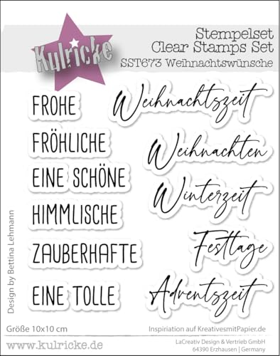 Kulricke Sello 'Deseos de Navidad' Clear Stamp