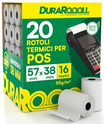 100 Rotoli 57x40 Rotoli Termici Contanti Carta Di Credito
