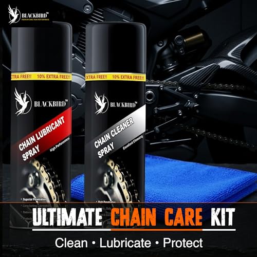 Image of BLACKBIRD Bike Care Kit, 1 Pcs each - Chain Lube 220ml, Chain Cleaner 220ml and 1 Pc Microfiber Cloth