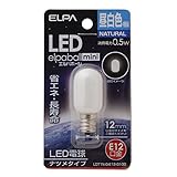エルパ (ELPA) LEDナツメ形 LED電球 E12 昼白色相当 屋内用 LDT1N-G-E12-G100