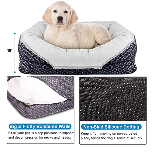 AsFrost Dog Bed Orthopedic Dog Bed,Bolster Dog Beds for Small / Medium / Large Dogswith Solid Orthopedic Foam- Soft… - Image 4