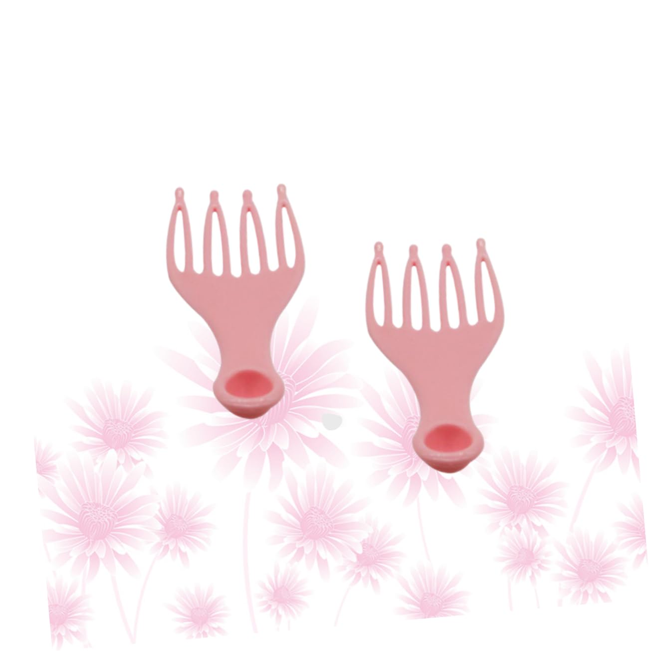 COOLHIYA 2pcs Handheld Massager Hair Perm Neck Tray Head Massager Head Scratcher Massage Hair Massager Massagers Handheld Scalp Massager Comb Massager Head Hair Scratcher Pink
