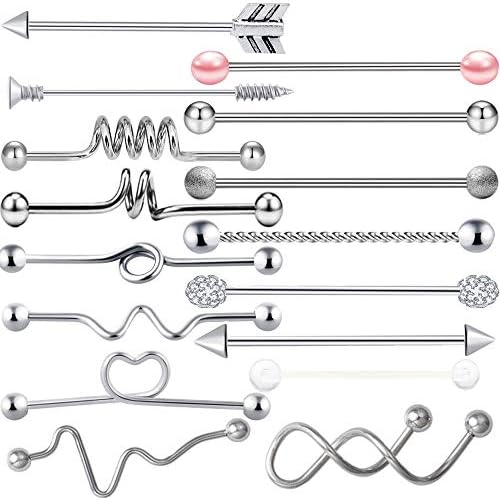 14G Stainless Steel Industrial Barbell