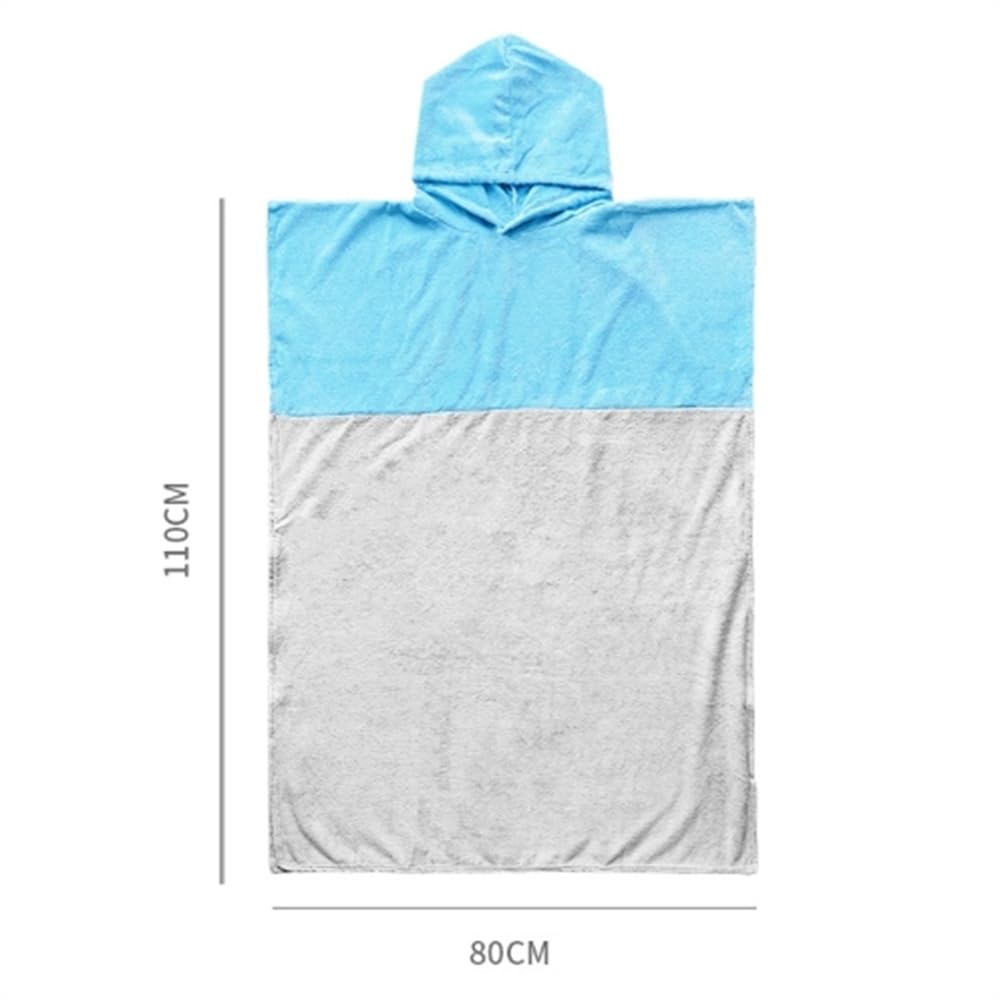 Veranderende badjas, surfponcho, handdoek badjas met capuchon voor strand, zwemmen, thuis