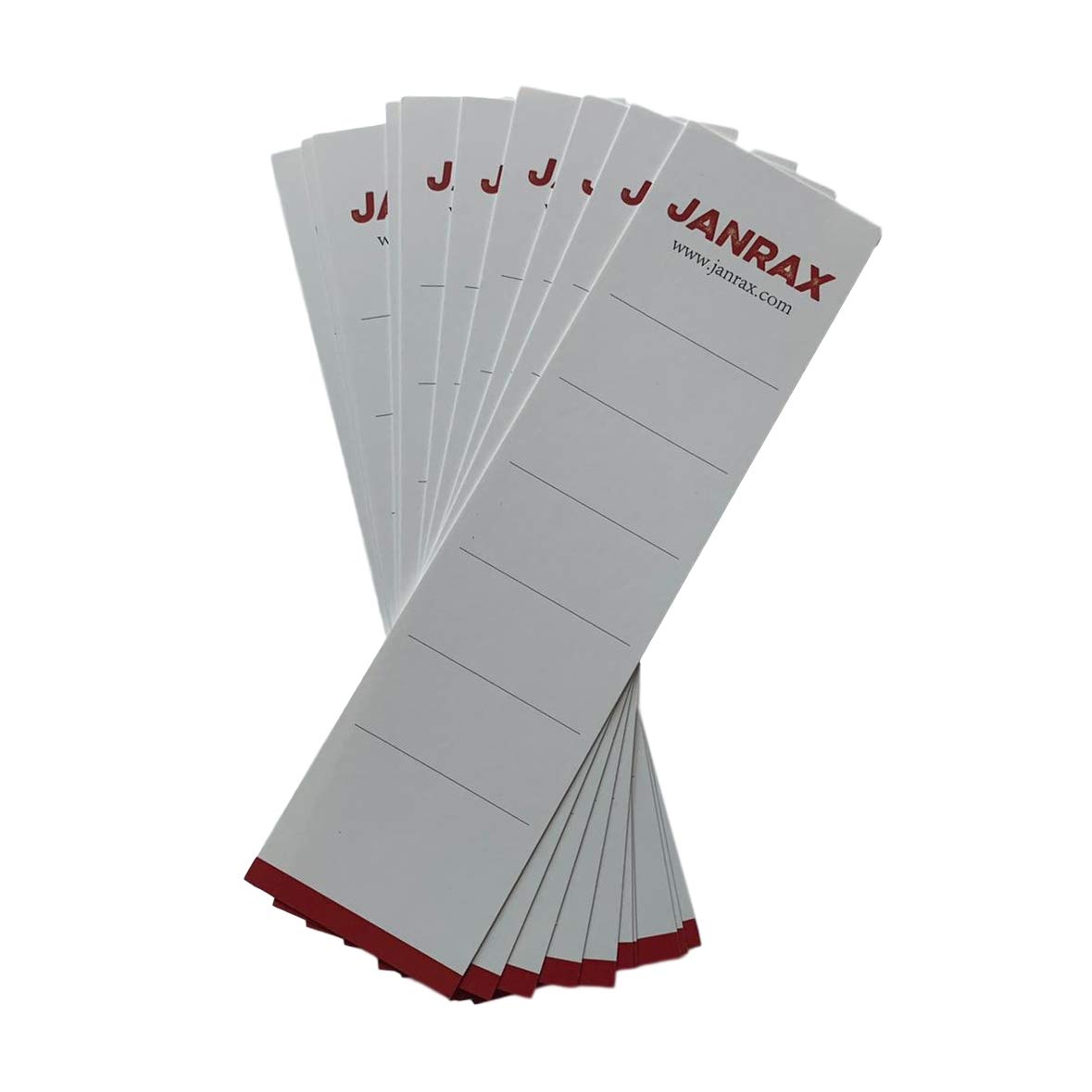 Pack of 120 Janrax Lever Arch File Spine Slip in Label Inserts