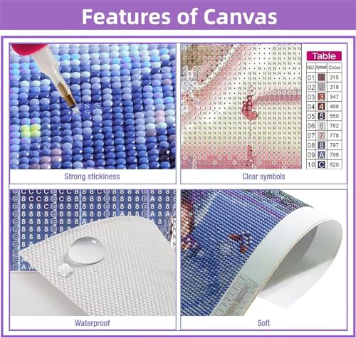 DIY Diamand Painting Carthame Grand Format 50x115cm, Set de Broderie Strass pour Adulte - 3