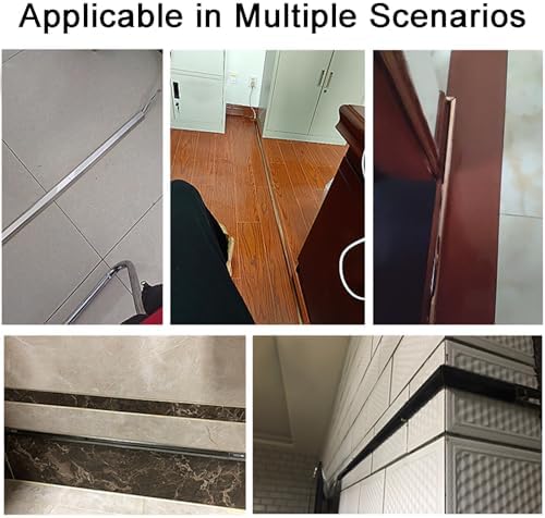 Stainless Steel Cable Cover - 39in Self-Adhesive Floor Protector for Office & Home, Decorative Gold Cable Hider, 38x14mm (1.49x0.55in) - Durable & Stylish Solution