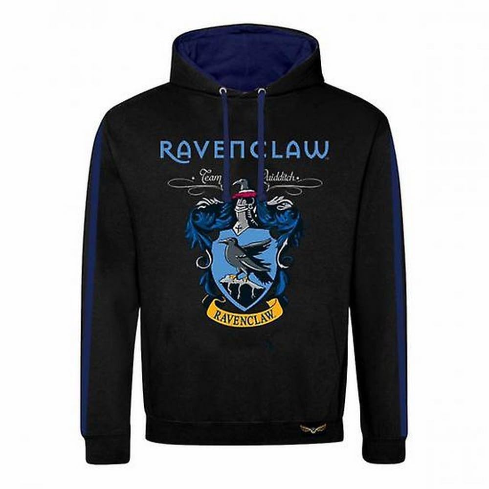 Harry Potter – Property Of Ravenclaw (kontrastowy sweterek) bluza z kapturem -S czarna, Czarny, S
