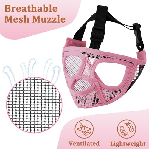 Image of Mayerzon Short Snout Dog Muzzle for French Bulldog with Full Pant Design to Prevent Eating Biting, Soft Mesh Dog Muzzle for Shih Tzu Pug English Bulldog for Grooming Walking, Allow to Drink and Feed