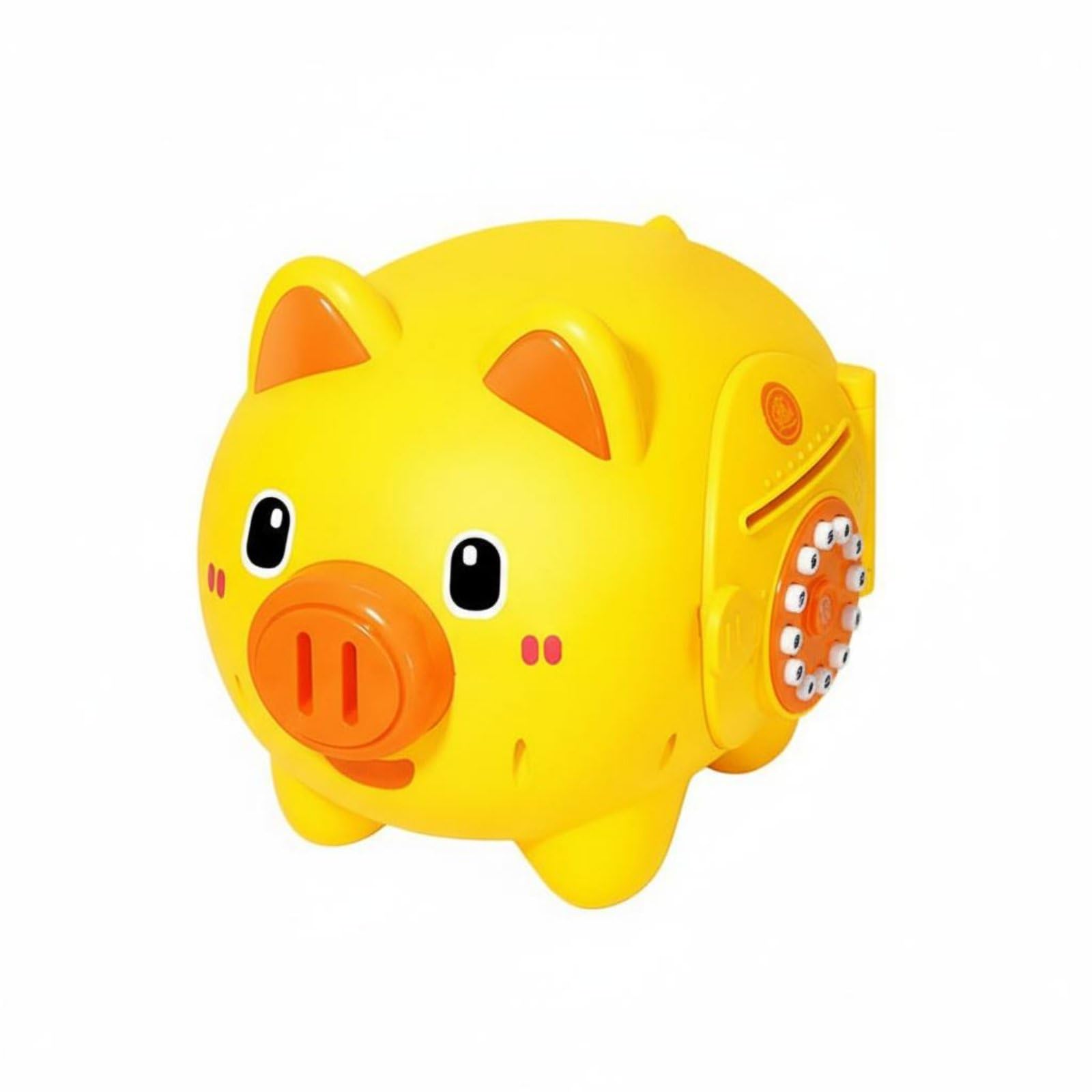 Tirelire Électronique Enfant Tirelire Cochon Coffre Économies Boîte à Argent Coffre à Code avec Entrée Automatique des Billets et Effets Sonores, Jaune