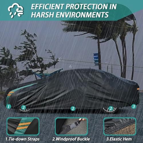 Molebt 190T-HLV-3XL Car Cover Waterproof All Weather For Automobiles, Outdoor Full Exterior Covers thumb #2