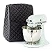 BALFER Stand Mixer Cover Dust-proof with Organizer Bag for Kitchenaid Mixer (Black)