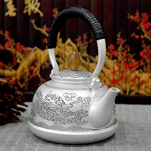 No-Branded Teiera d'Argento hkrstssxj Sterling Silver 999 Teiera Fatta a Mano Giapponese Tea Pot Laterale Maniglia Home… - immagine 5