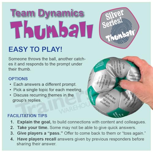 Image of Trainers Warehouse 6 inch Thumball Collection, 32 Prompts for Conversation, Team Building, Relationship and Training