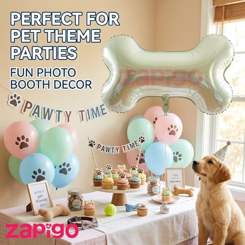 Image of Balloonistics Large Dog Bone Foil Balloon Pack Of 1