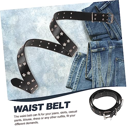 Homoyoyo Wide Belt Men's Punk Jeans Belt Buckle Comfortable Fashion Decorative for Adults4