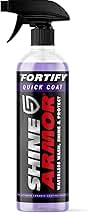Car Wax Spray and Ceramic Coating for Cars - 3 in One Waterless Car Wash and Detailing for Maximum Shine - High Gloss Top Coat, Protective Auto Wax - 16FlOz by Shine Armor