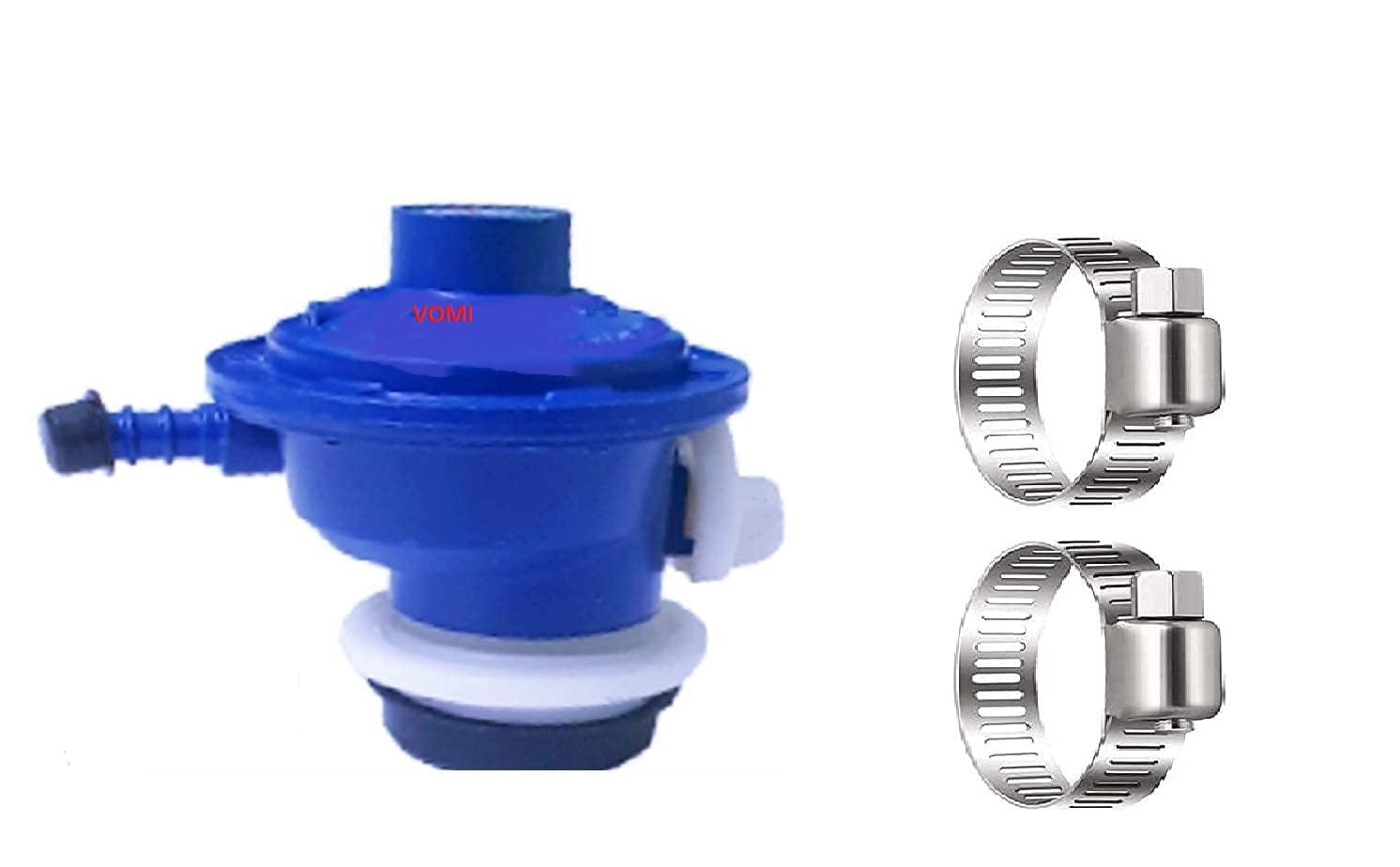 VOMI Gas Regulator, 2 Clamps Gas Regulator Domestic Kitchen Low/Pressure use All clyender Adopter Consume Low Gas) ISI Marked Suitable Cooking Gas Stove (Blue Single Regulator) (B0D2CXQW9Y) Amazon Price History, Amazon Price Tracker