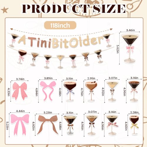 Image of Espresso Martini Party Decorations Include A Tini Bit Older Glitter Banner Hanging Swirls Martini Birthday Bachelorette Bridal Shower Tini Bar Party Decor Supplies