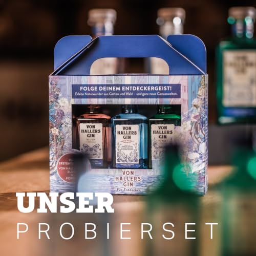 VON HALLERS GIN I Original, Blush & Forest I Dry Gin I ausgewählte Botanicals I TriplePack I 44% Vol. I 3x 0,05 l