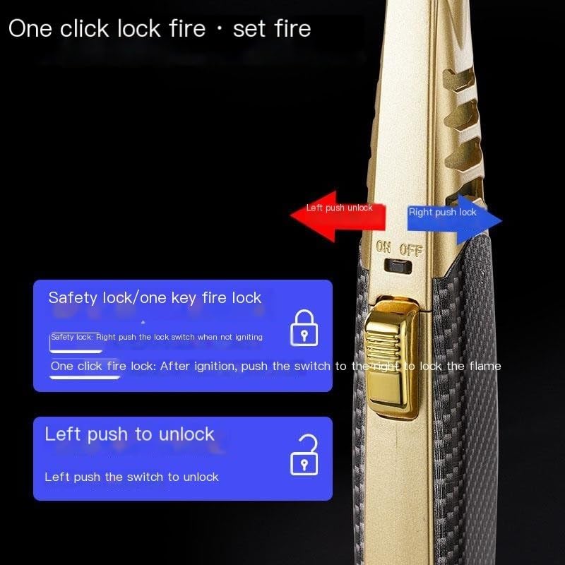 Encendedor a gas butano recargable con llama ajustable miniatura 6