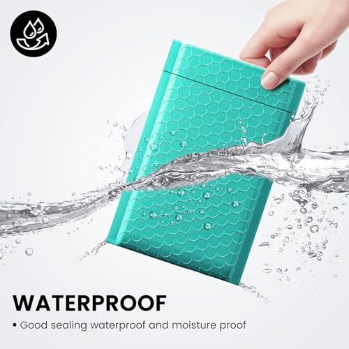 Image of Fuxury Bubble Mailers 4x8 inch Teal Padded Envelopes 1000Pack Strong Adhesion Thick Padded Mailers for Small Business Mailing Small Items,Jewelry,Makeup