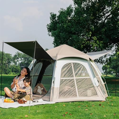 Carpa para camping 3-6 personas tipo domo automática impermeable miniatura 1