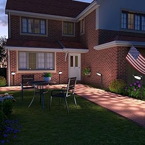 JSOT Solar Garden Lights - 6 Pack Solar Pathway Lights Path Light Solar Lights Outdoor Waterproof Landscape Lighting for Outside Yard Backyard Driveway Walkway JSOT Solar Garden Lights 6 Pack Solar Pathway Lights Path Light Solar Lights Outdoor Waterproof Landscape Lighting for Outside Yard Backyard Driveway Walkway