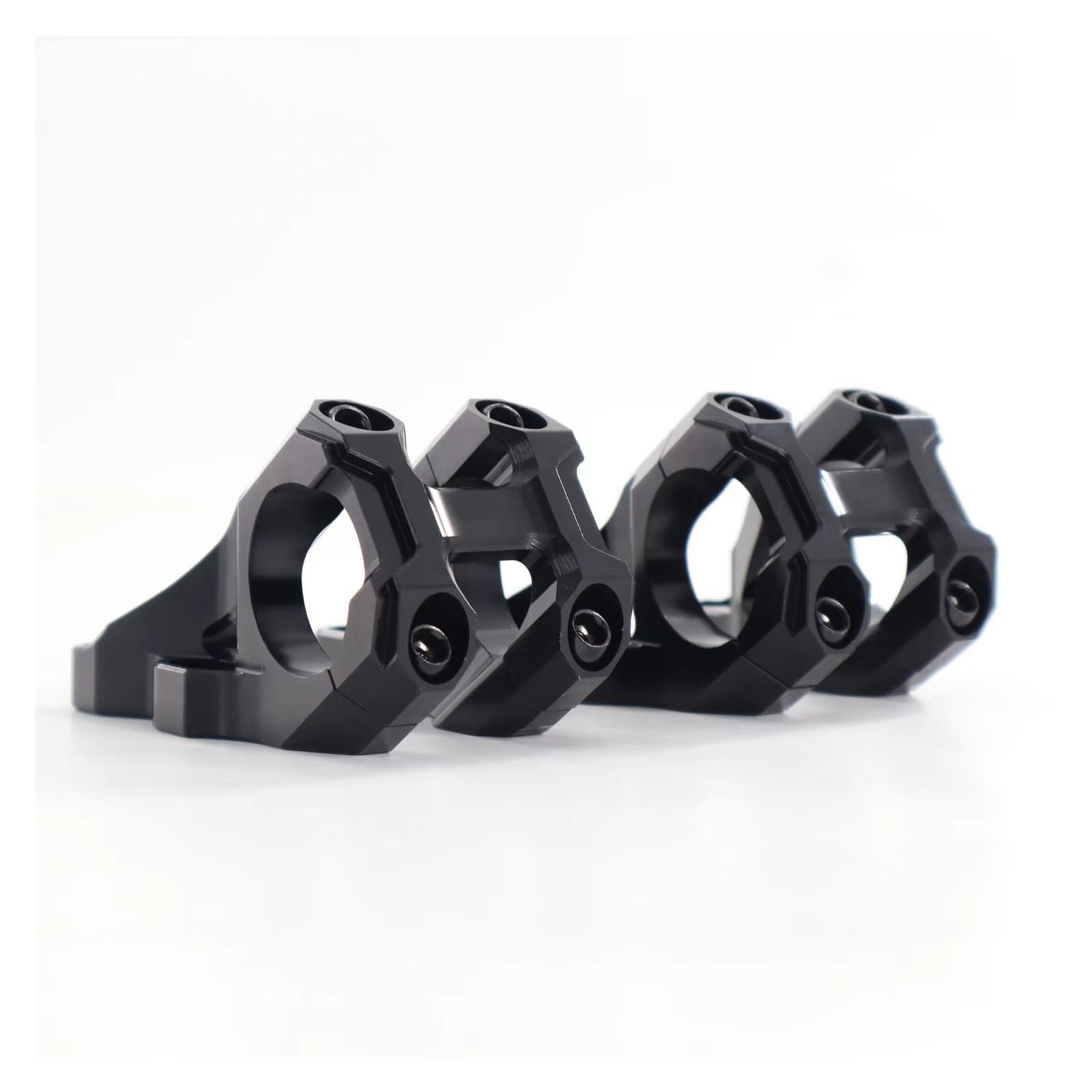 Potencia De Manillar Aleación Aluminio CNC 31,8 X 28,6 Mm con Montaje Directo. para Bicicleta Carretera Y MTB Elevador Manillar Moto(Negro)