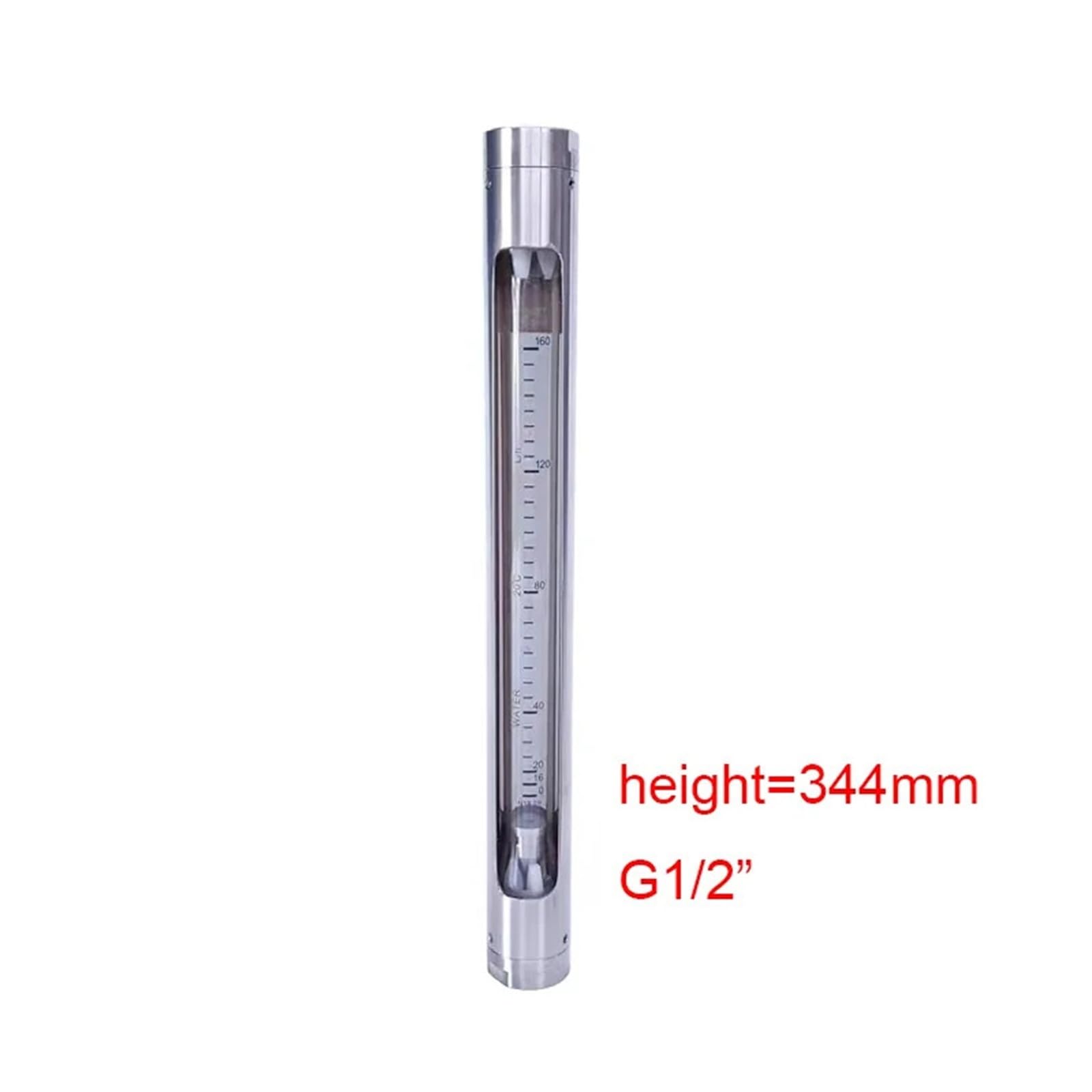 30S-15 DN15 - Rotómetro de vidrio de agua y amoníaco con ácido nítrico, ozono líquido, hilo de acero al carbono, material metálico (25-250 LPH, líquido)