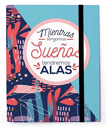 Grupo Erik Editores Amelie - Carpeta con 4 anillas troquelada, 32 x 27.5 cm