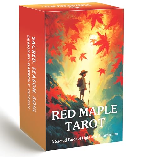 soulme Tarot Deck 78 Cards with Guidebook, Red Maple Tarot...