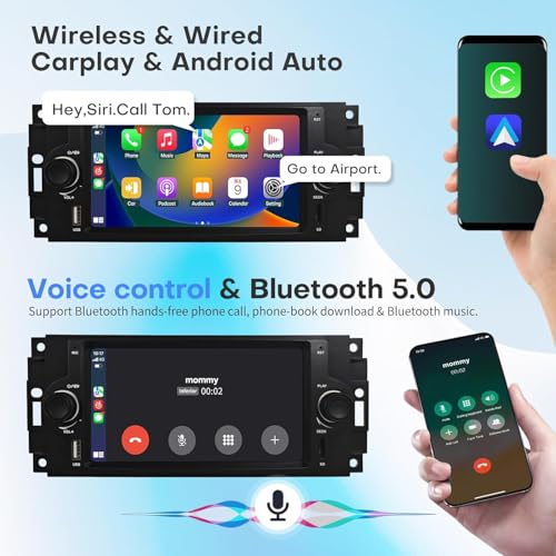 Radio para auto Surakey 6.5 pulg. para Dodge Ram 1500 miniatura 2