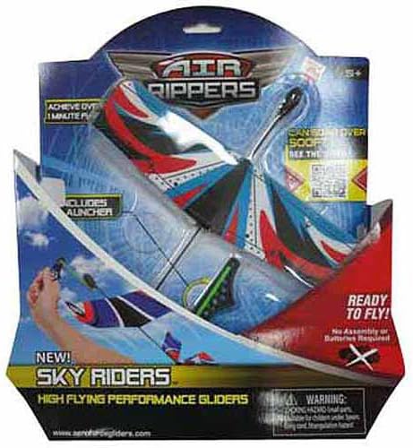 Air Rippers High Flying Stunt Glider Plane Blue/Red Toy Plane