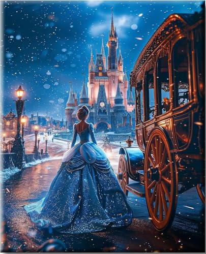 cdsnxore Diamond Painting Adult Princess Diamond Painting Art Kits for Girls 5D Diamond Painting Art - 30 x 40 cm