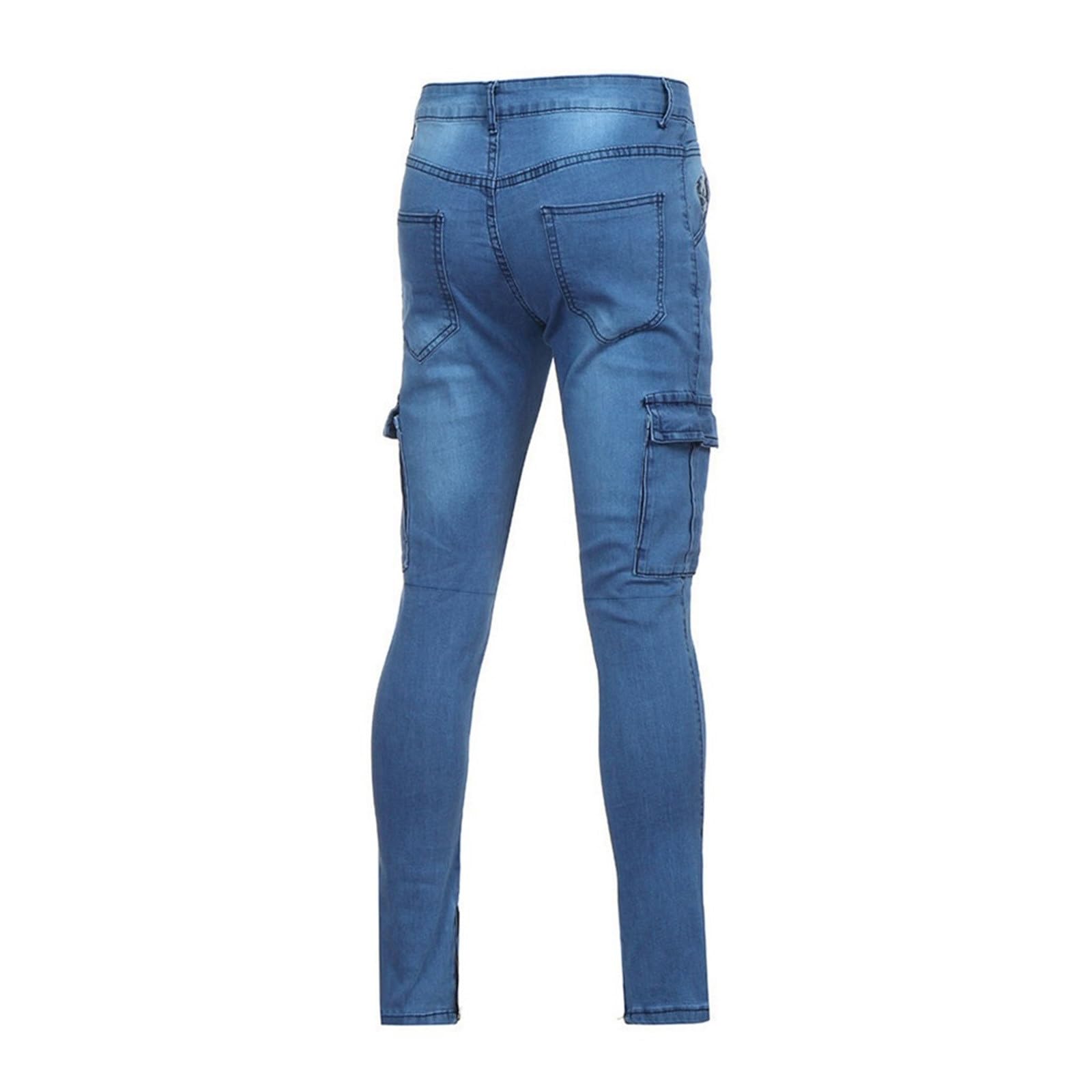 Jeans Strappati Da Uomo, Pantaloni Jeans Uomo Stretch Denim Gamba Dritta Jeans Elasticizzato Con Spruzzi Di Inchiostro Slim Fit Jeans Neri Strappati Jeans Leggeri Moda Versatile Per Tutte Le Occasioni