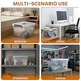 AL AJAL Plastic Storage Containers | Storage Boxes with Lids, Stackable Organizer Boxes with Handles for Clothes, Toys, Office (Pack of 4) (35L / PACK OF 4) - Image 7