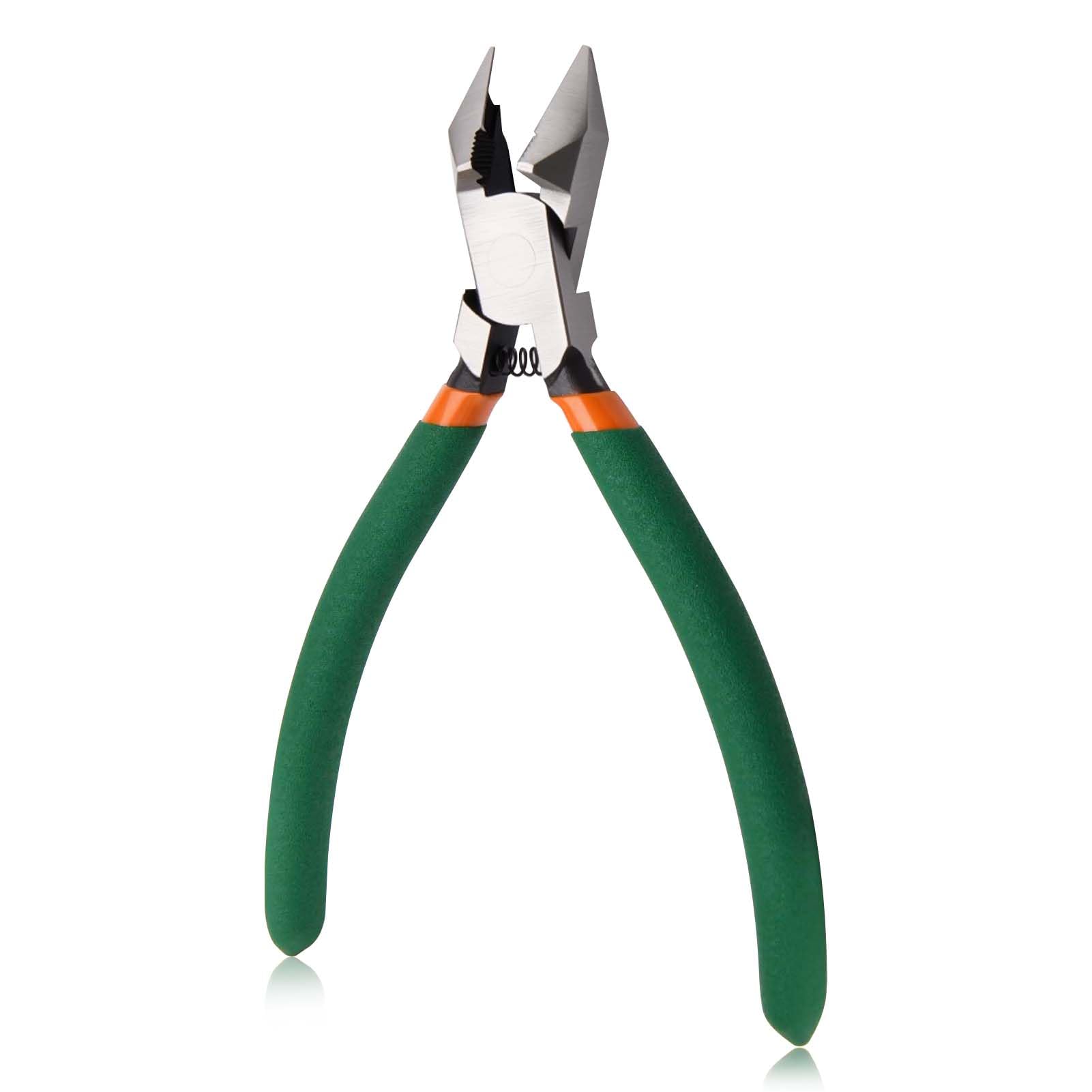 GOLD DEER 45 Angled Diagonal Pliers for Flush Cut Plastics Wire Cutters with Teeth Wire Side Cutters Clippers Flush Cutter Wire Snips Flush Cut Plier for Jewelry Making Electronic