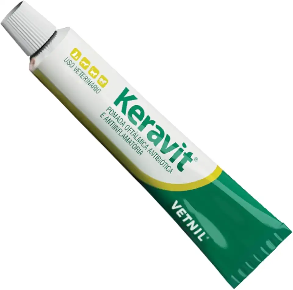 Keravt - Pomada Oftálmica Antibiótica e Anti-inflamatória 5g