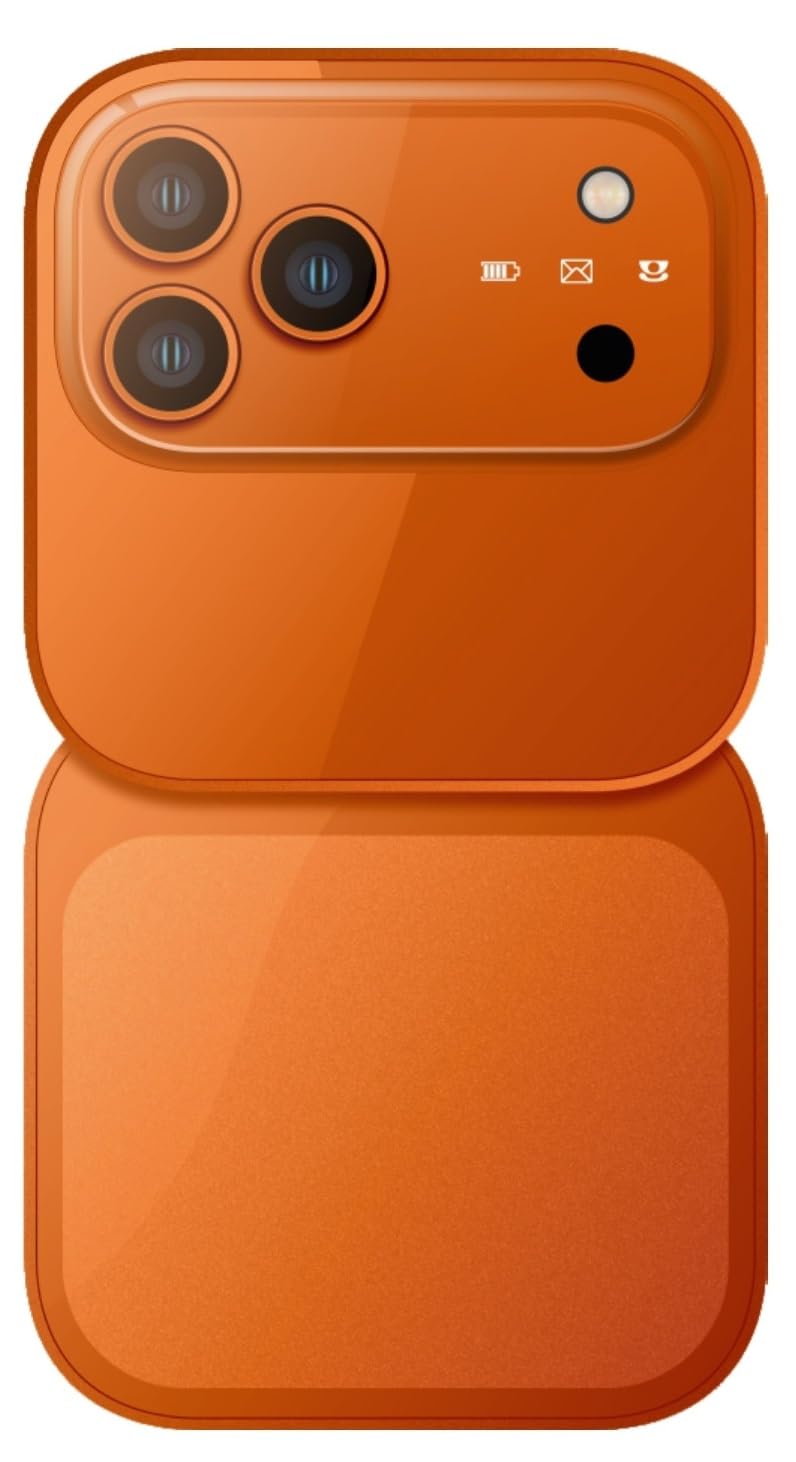Snexian Latest Rock X Flip Dual Sim |Keypad Mobile with 1.8" Display |Flip|Fold|Call & SMS Indicator|Crystal Back Panel |BT Dialer|Voice Changer|Long Lasting Battery|Camera|Feature Phone| Orange
